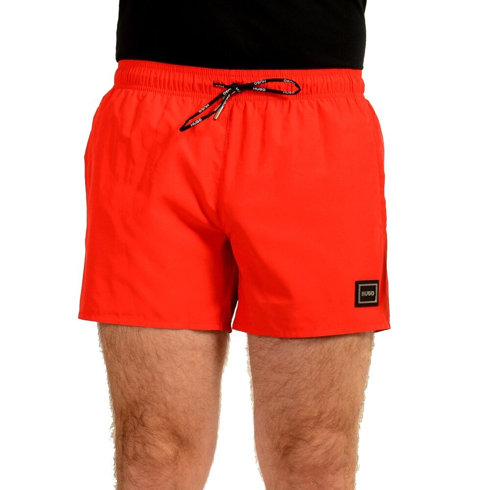 Hugo Boss Men's "DODO" Bright Red Logo Swim Board Shorts US M IT 50